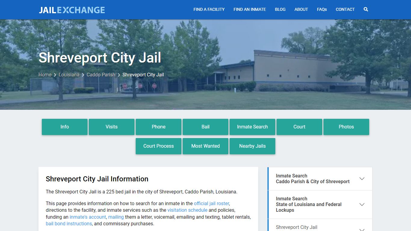 Shreveport City Jail, LA Inmate Search, Information